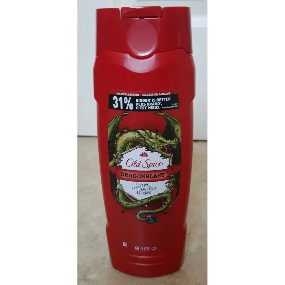 (2) Old Spice DRAGONBLAST Wild Collection Men Body Wash‎ 21oz Each NEW